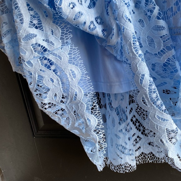 NWOT Half Sleeve V Neck Button Detail Lace Embroidery Dress Size Small - Picture 8 of 10